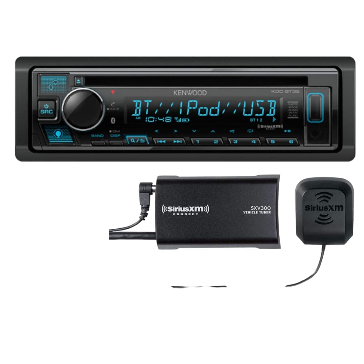 Refurbished Kenwood KDC-BT35 Single-DIN Bluetooth CD Receiver