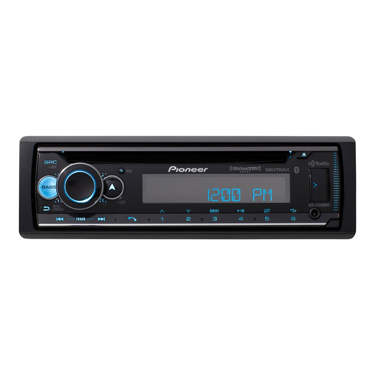 Pioneer DEH-S7200BHS Single-DIN CD Receiver with Bluetooth, HD Radio and SiriusXM Ready