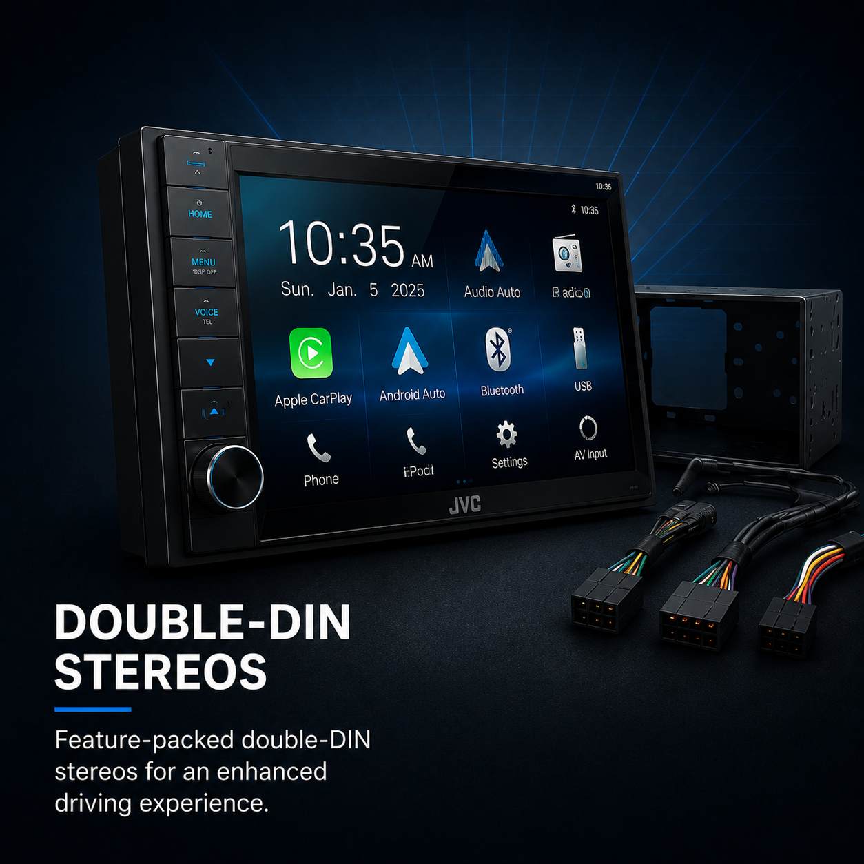Refurbished Double-DIN car stereos and touchscreen receivers