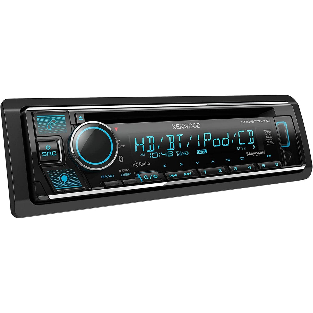 Refurbished Kenwood KDC-BT782HD Single-DIN Bluetooth HD Radio CD Receiver
