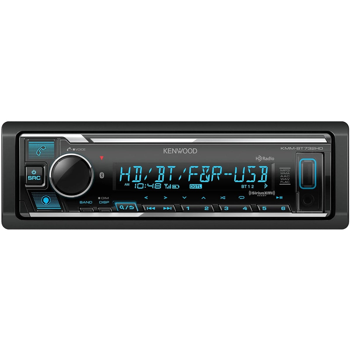 Refurbished Kenwood KMM-BT732HD Single-DIN Digital Media Receiver