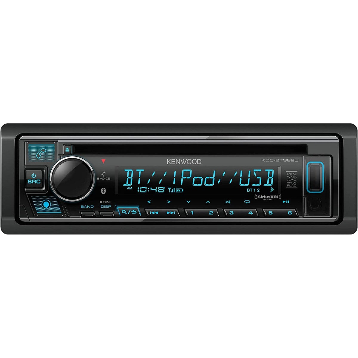 Refurbished Kenwood KDC-BT382U Single-DIN Bluetooth CD Receiver