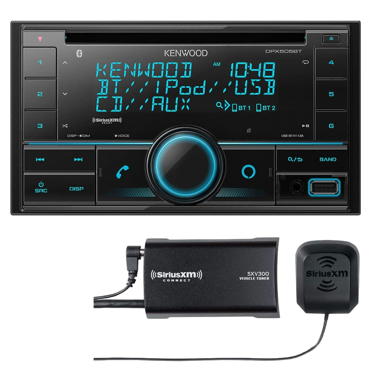 Refurbished Kenwood DPX505BT Double-DIN Bluetooth Receiver