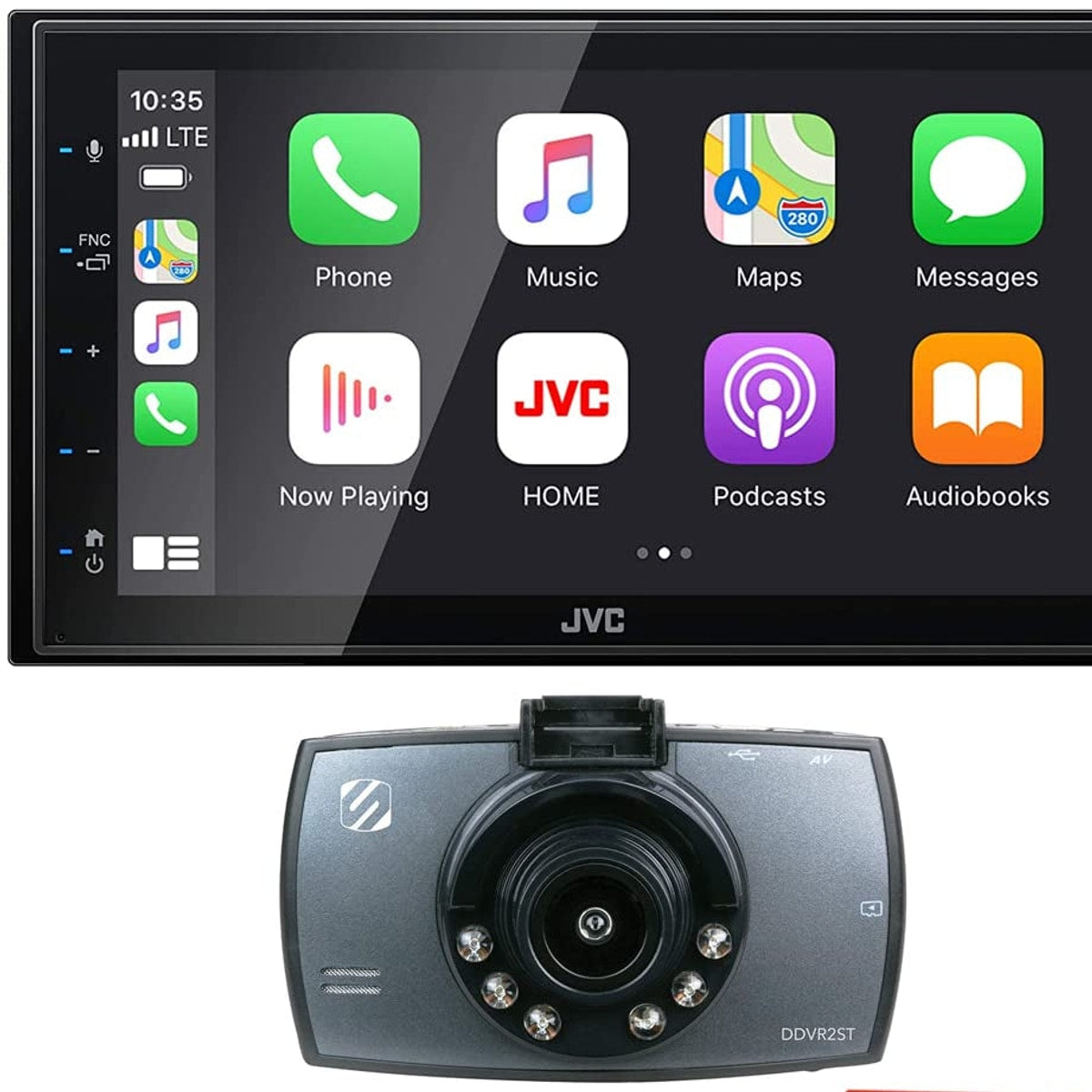 Refurbished JVC KW-M56BT Double-DIN 6.8" Touchscreen Receiver