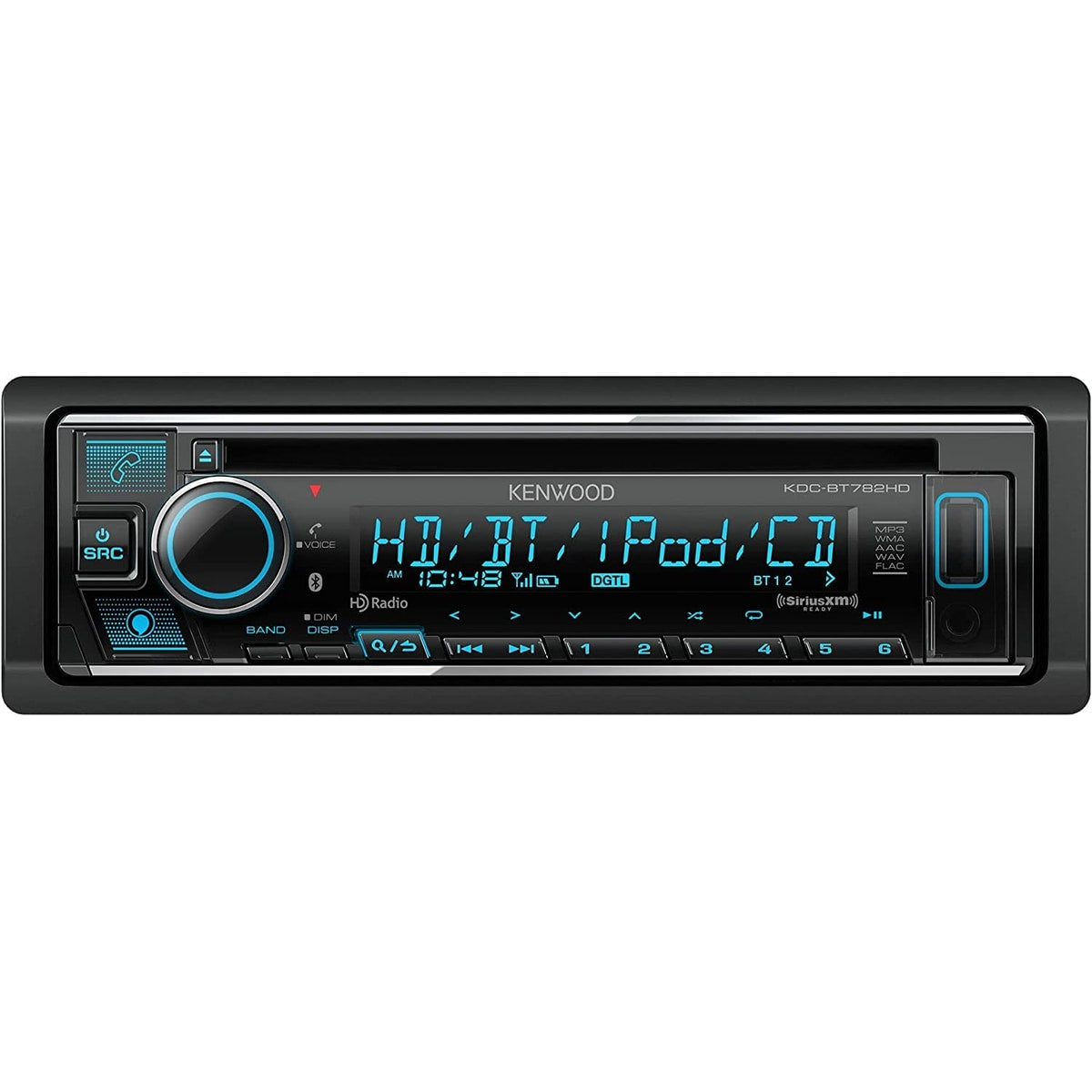 Refurbished Kenwood KDC-BT782HD Single-DIN Bluetooth HD Radio CD Receiver