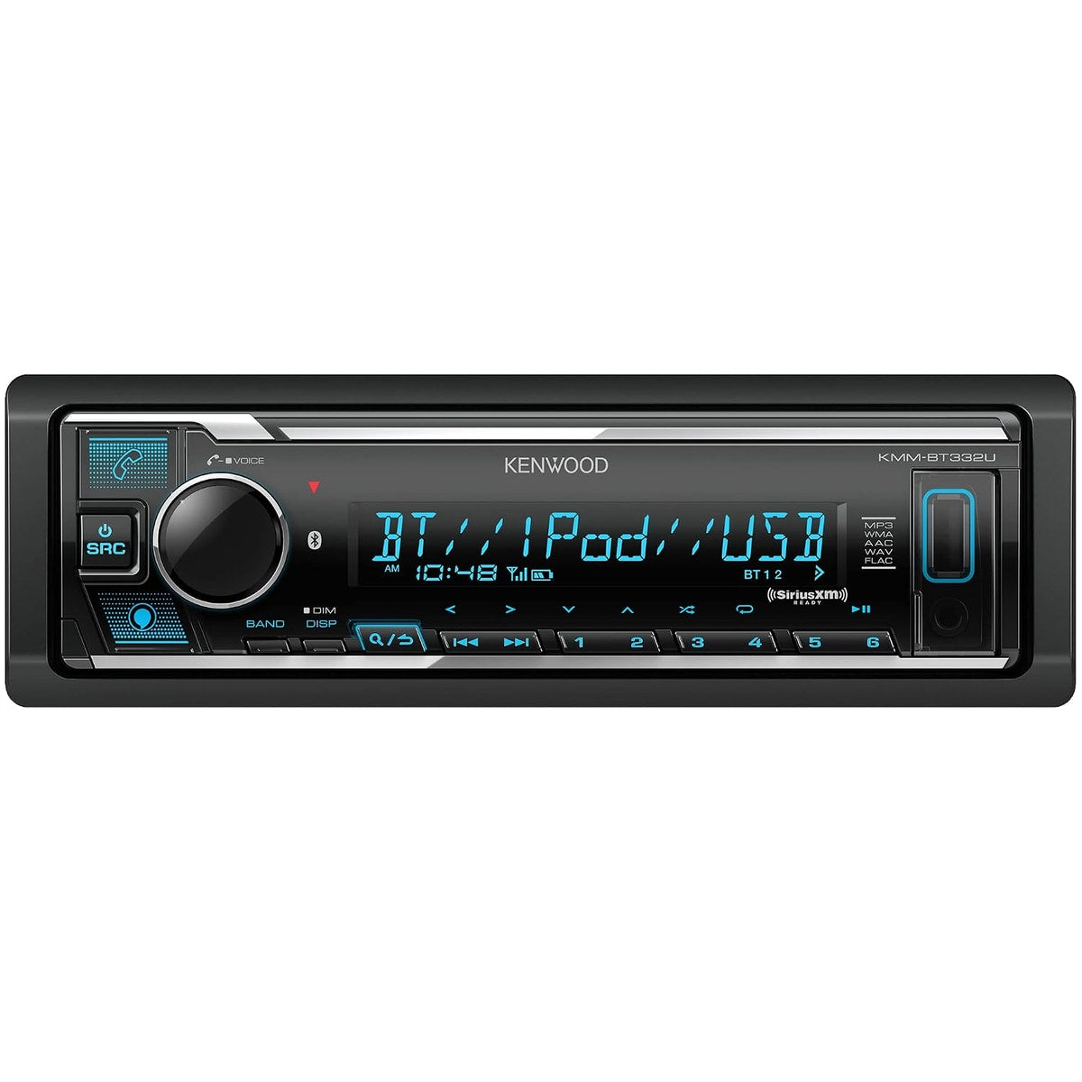 Refurbished Kenwood KMM-BT332U Single-DIN Digital Media Receiver