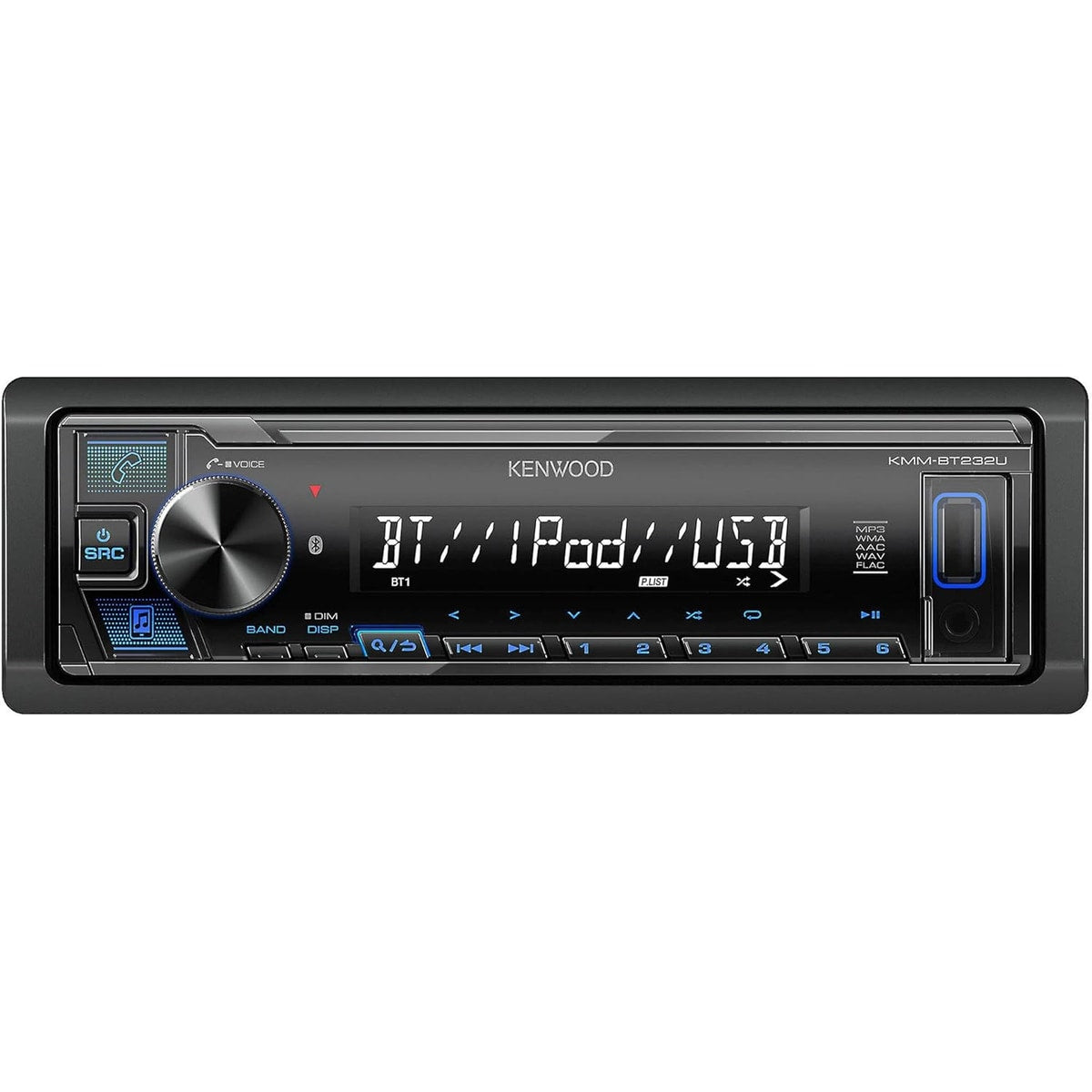 Refurbished Kenwood KMM-BT232U Single-DIN Digital Media Receiver