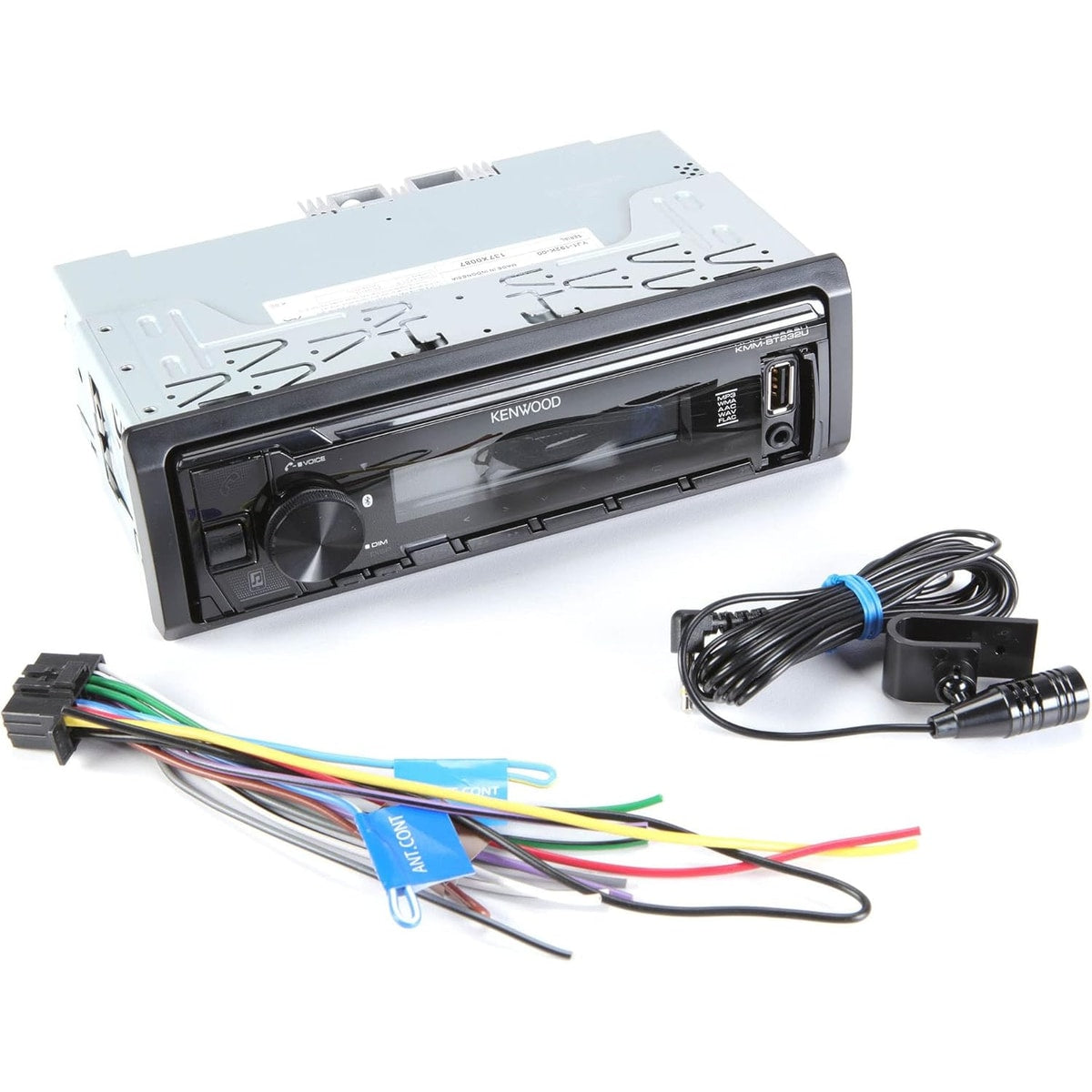 Refurbished Kenwood KMM-BT232U Single-DIN Digital Media Receiver