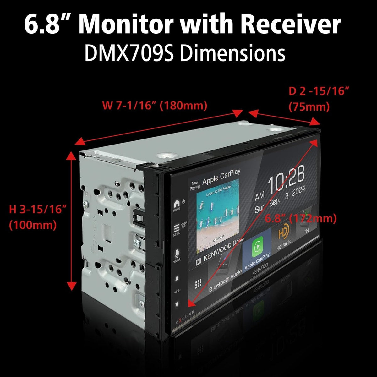 Refurbished Kenwood DMX709S 6.8" Multimedia Receiver