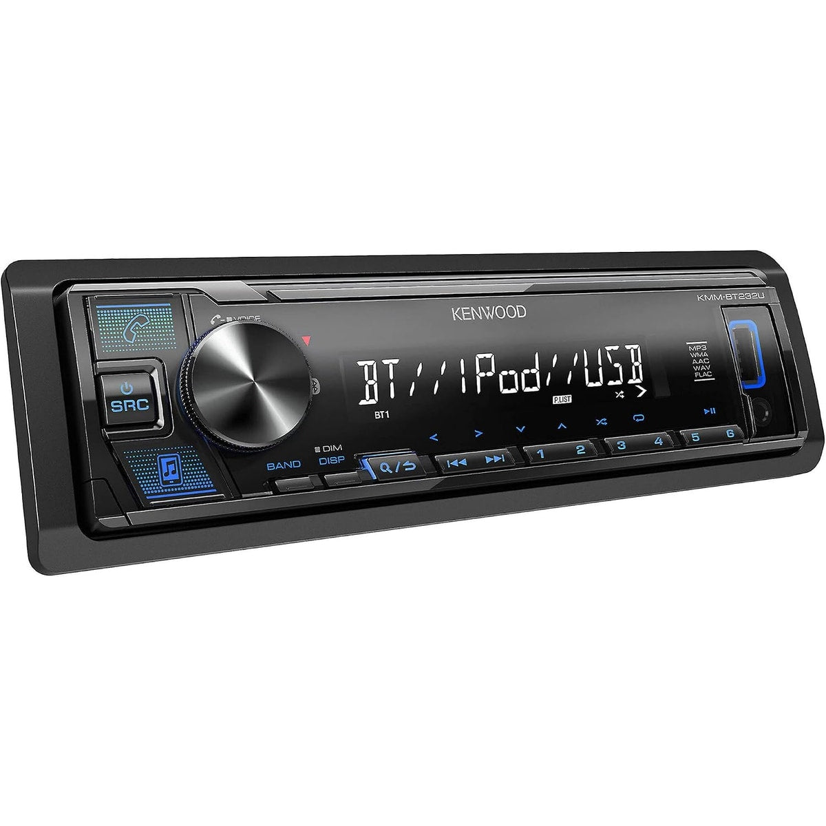 Refurbished Kenwood KMM-BT232U Single-DIN Digital Media Receiver