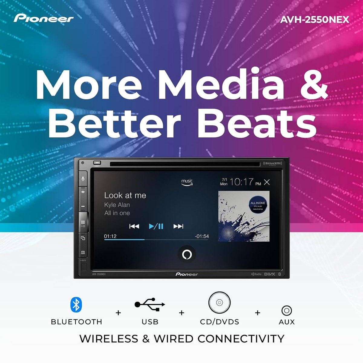 Refurbished Pioneer AVH-2550NEX 6.8" SiriusXM-Ready DVD Receiver
