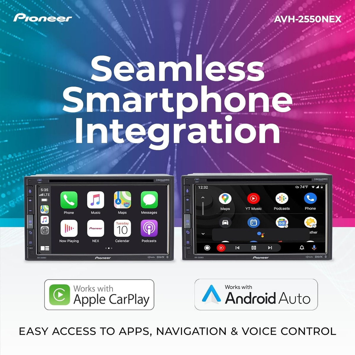 Refurbished Pioneer AVH-2550NEX 6.8" SiriusXM-Ready DVD Receiver
