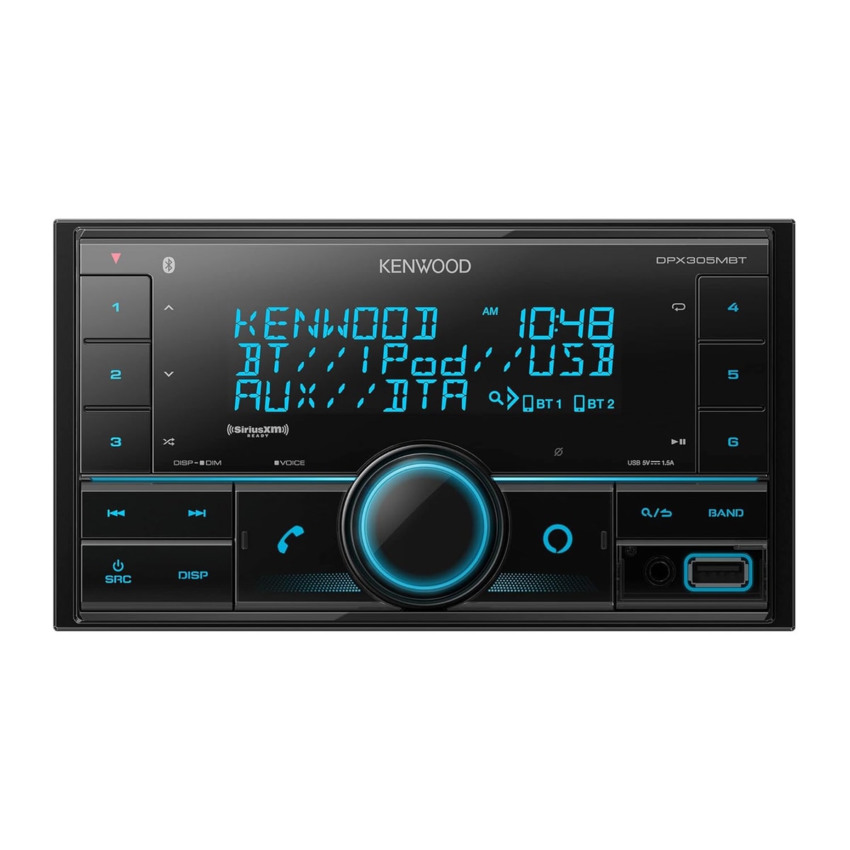 Refurbished Kenwood DPX305MBT Double-DIN Digital Media Receiver