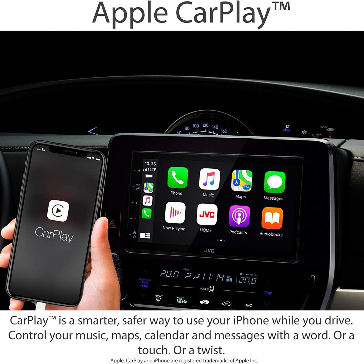 Refurbished JVC KW-M56BT Double-DIN 6.8" Touchscreen Receiver
