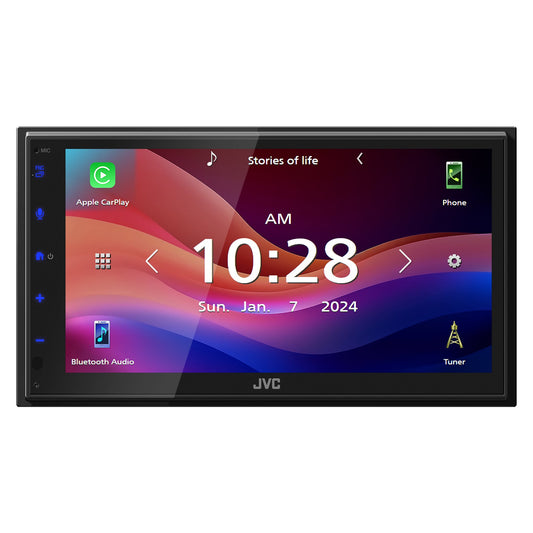 JVC KW-M690BW 6.8-Inch Digital Media Receiver with Wireless Apple CarPlay and Android Auto