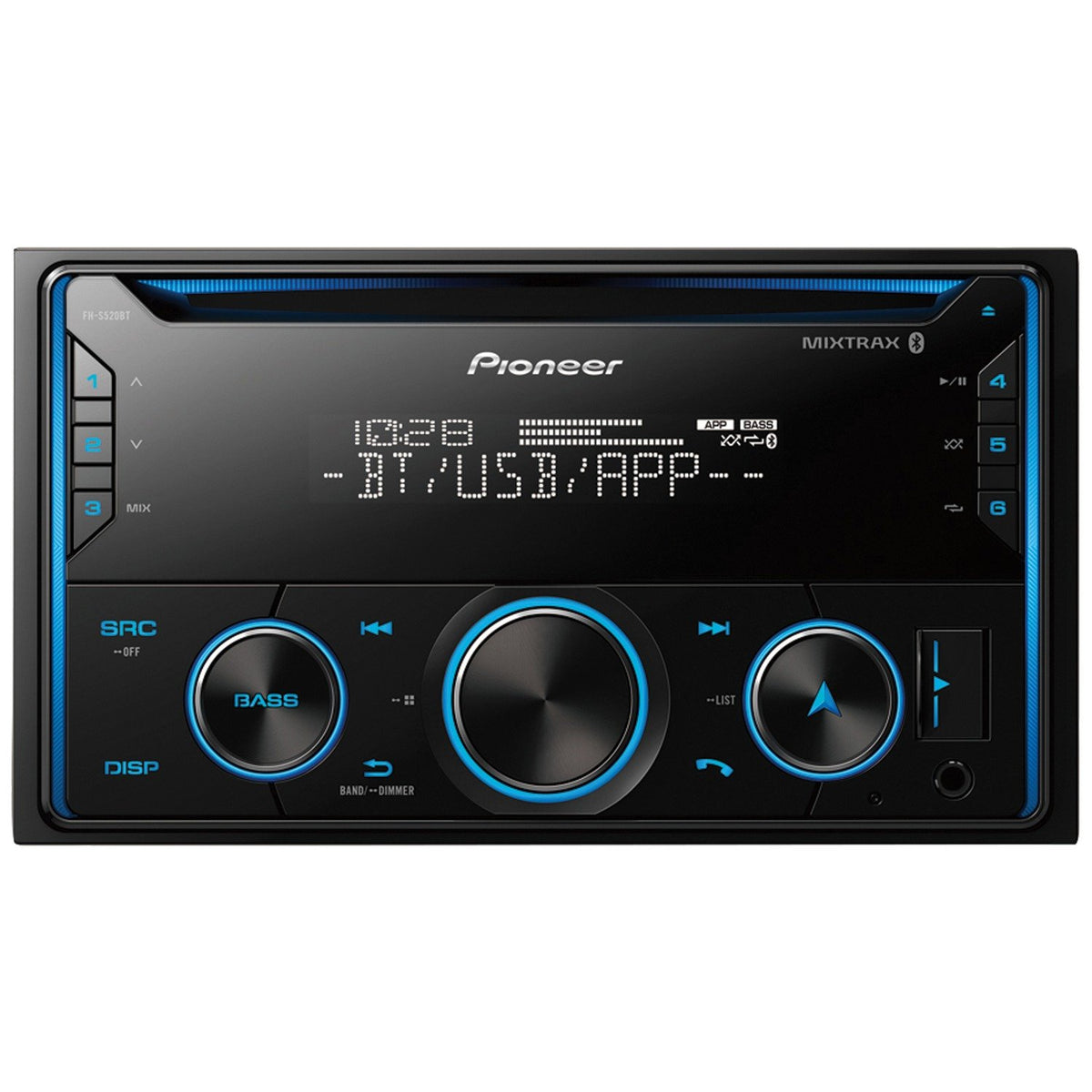 Pioneer FH-S520BT Double-DIN CD Receiver with Bluetooth