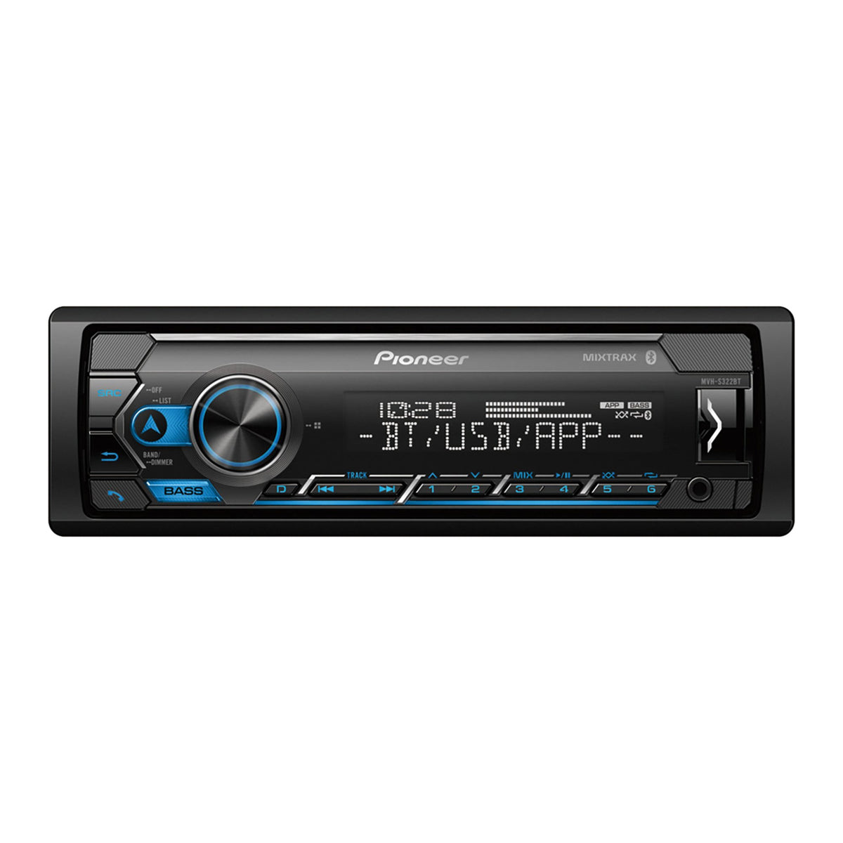 Pioneer MVH-S322BT Single-DIN Digital Media Receiver with Bluetooth