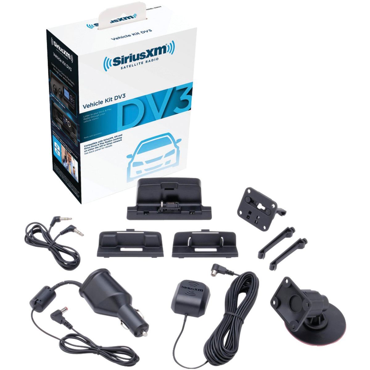SiriusXM SXDV3 Universal Vehicle Kit for Dock and Play Radios